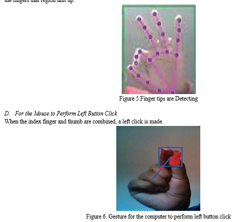 1: Average accuracy of the defined AI Virtual Mouse.